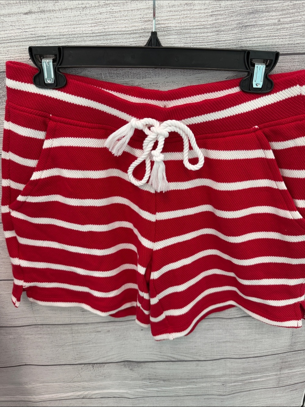 Talbots Red and White Striped Hoodie Top and Shorts Set❤️🤍 - Picture 3 of 9